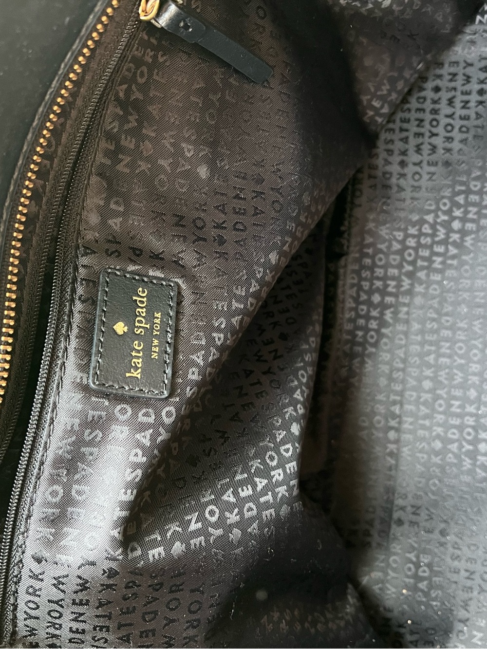 Kate Spade Black Embossed Spade & Heart Tote & Matching Wallet Set - Picture 6 of 8